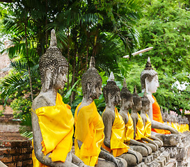 Image showing Ancient Buddha statue in temple