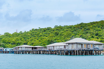 Image showing Water bungalow village