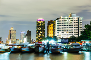 Image showing Bangkok skyline at night