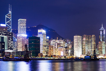 Image showing Hong Kong skyline at night