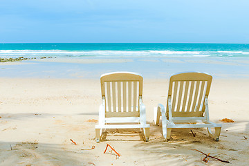 Image showing Relaxation on beach 