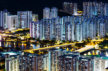 Image showing Hong Kong city at night