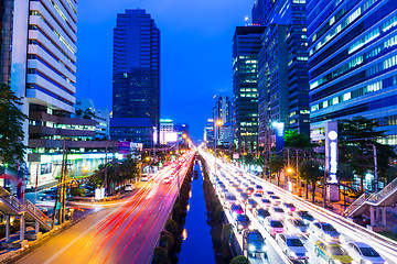 Image showing Bangkok with traffic jam