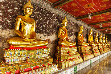 Image showing Golden buddha in temple