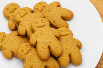 Image showing Gingerbread cookies on plate