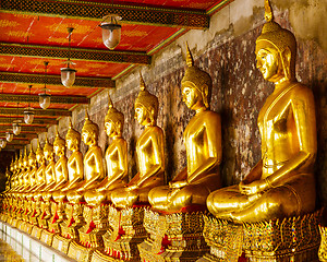 Image showing Golden buddha in temple