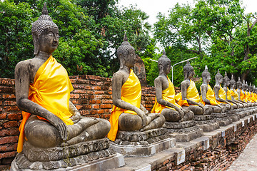 Image showing Ancient Buddha statue in temple