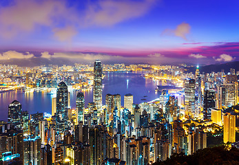 Image showing Hong Kong skyline at morning