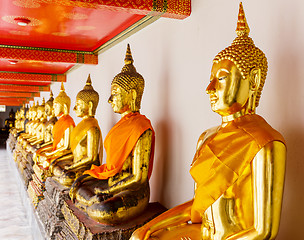 Image showing Golden buddha in temple