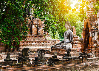 Image showing Broken buddha at Ayuttaya