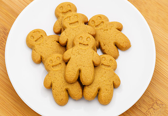 Image showing Gingerbread cookies on plate