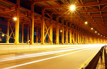 Image showing Tunnel with car light