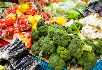 Image showing Vegetable in market stall