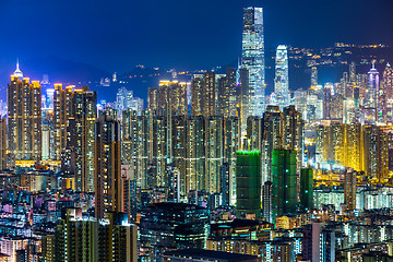 Image showing Hong Kong cityscape at night 
