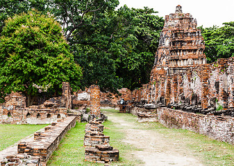 Image showing Historic architecture in Ayutthaya, Thailand