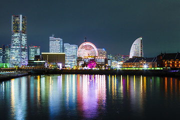 Image showing Yokohama city in Japan at night