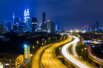 Image showing Kuala Lumpur city at night