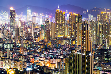 Image showing Hong Kong cityscape at night 