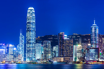 Image showing Hong Kong skyline at night 