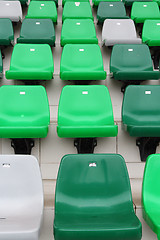 Image showing Audience seat in stadium