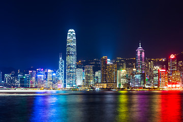 Image showing hong kong city skyline at night