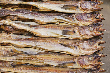 Image showing Pile of Dry salt fish
