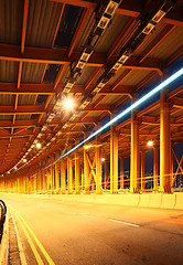 Image showing Tunnel with car light