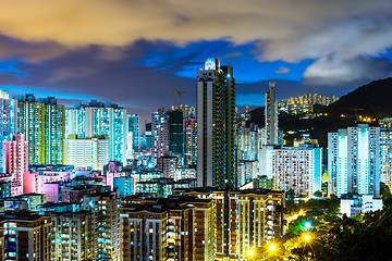 Image showing Cityscape in Hong Kong at night