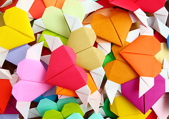 Image showing Origami colorful heart