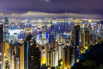 Image showing Hong Kong skyline from the peak
