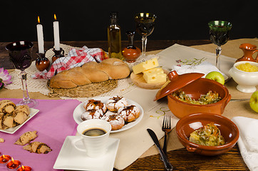 Image showing Festive Hanukkah table