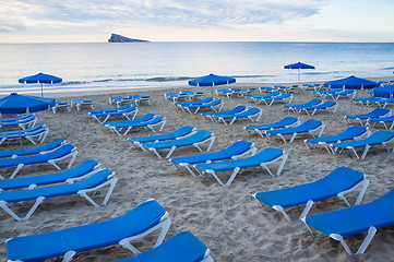 Image showing Waiting for sunbathers