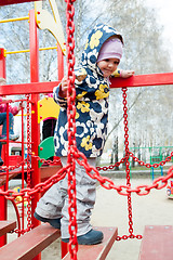 Image showing little girl in the playground