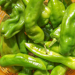 Image showing Green peppers