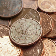 Image showing Euro coins background