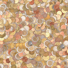 Image showing Euro coins background