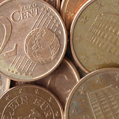 Image showing Euro coins background