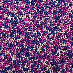 Image showing Background from White, Blue and Pink  Balls of Bead