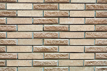 Image showing High resolution cream brick wall texture