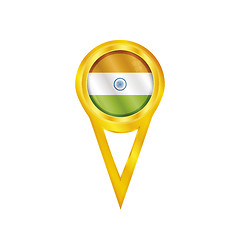 Image showing India pin flag