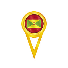 Image showing Grenada pin flag