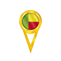 Image showing Benin pin flag