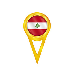 Image showing Lebanon pin flag