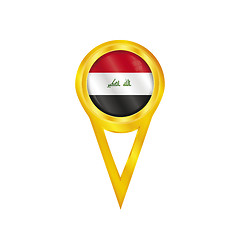 Image showing Iraq pin flag