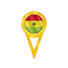 Image showing Bolivia pin flag