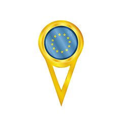 Image showing EU pin flag