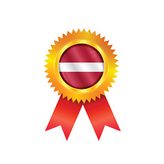 Image showing Latvia medal flag