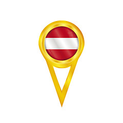 Image showing Austria pin flag