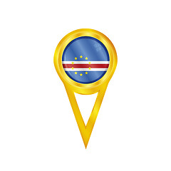 Image showing Cape Verde pin flag