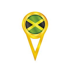 Image showing Jamaica pin flag